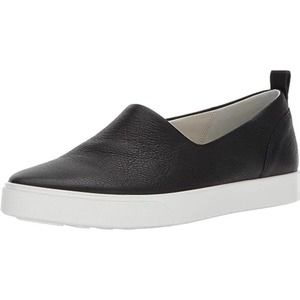 ECCO Women's Black Gillian Slip on Leather Fashion Sneaker